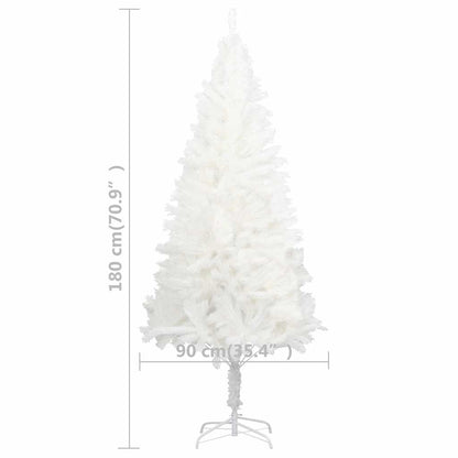 vidaXL Artificial Pre-lit Christmas Tree with Ball Set White 180 cm - 90 x 90 x 180 cm