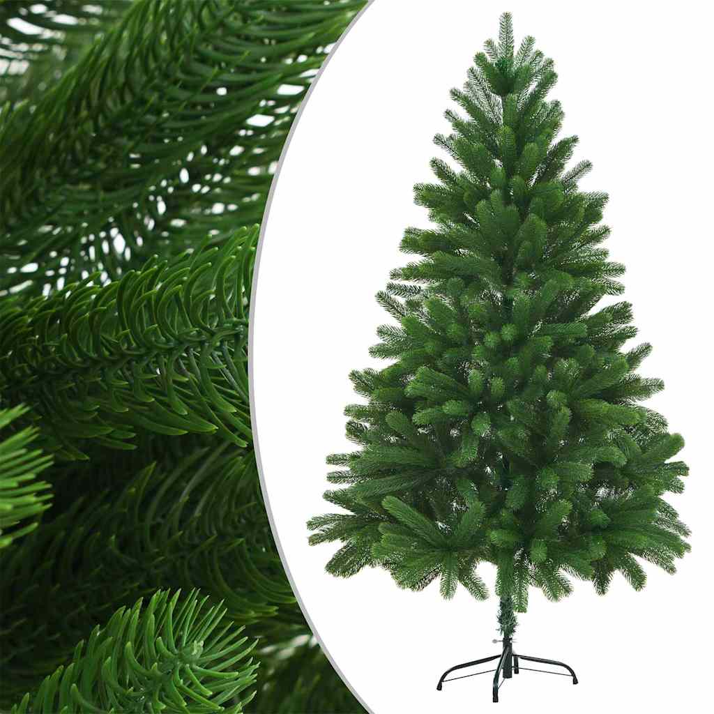 vidaXL Artificial Pre-lit Christmas Tree with Ball Set 210 cm Green - Gre - 105 x 105 x 210 cm
