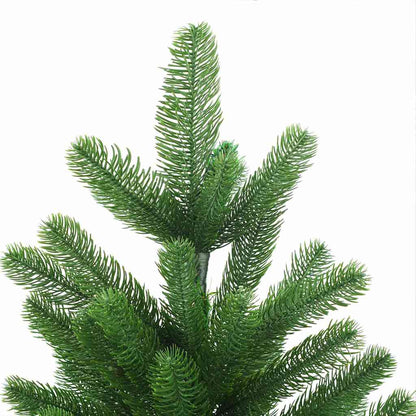 vidaXL Artificial Pre-lit Christmas Tree with Ball Set 210 cm Green - Gre - 105 x 105 x 210 cm