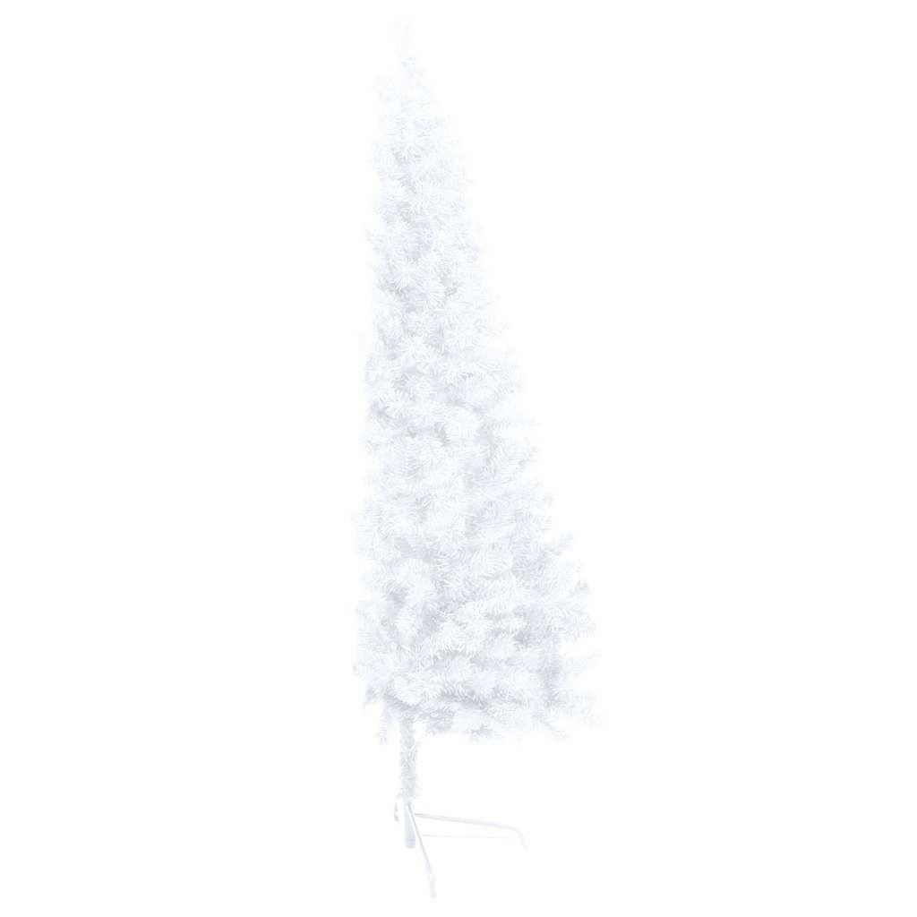 vidaXL Artificial Half Pre-lit Christmas Tree with Ball Set White 150 cm - 95 x 95 x 150 cm