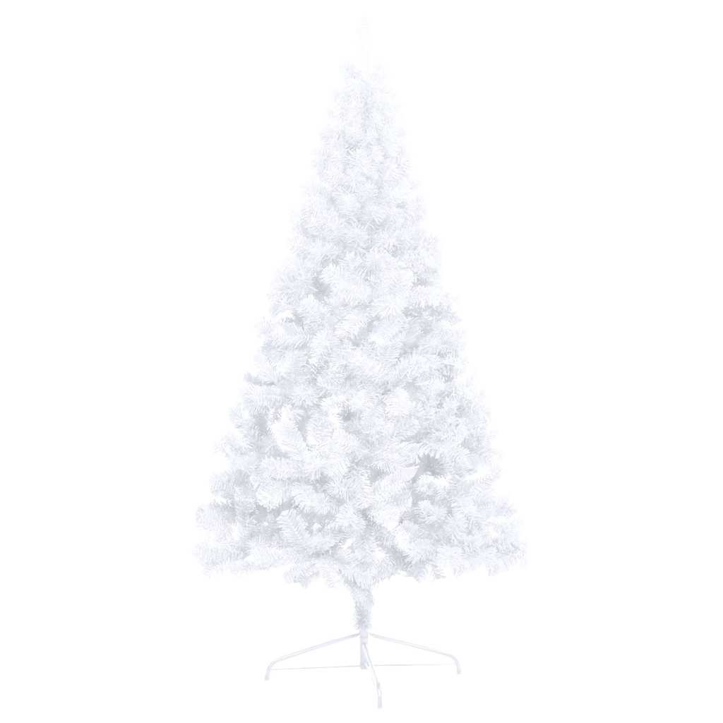 vidaXL Artificial Half Pre-lit Christmas Tree with Ball Set White 150 cm - 95 x 95 x 150 cm