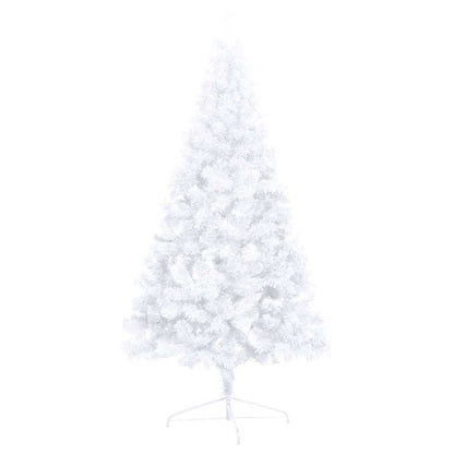 vidaXL Artificial Half Pre-lit Christmas Tree with Ball Set White 150 cm - 95 x 95 x 150 cm