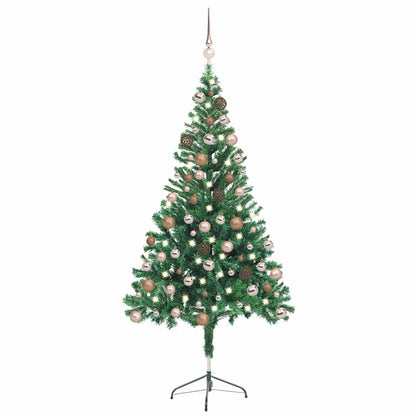 vidaXL Artificial Pre-lit Christmas Tree Ball Set 150 cm 380 Branches - Gre - 70 x 35 x 150 cm