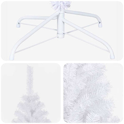 vidaXL Artificial Pre-lit Christmas Tree with Ball Set 180cm 620 Branches - White - 90 x 40 x 180 cm