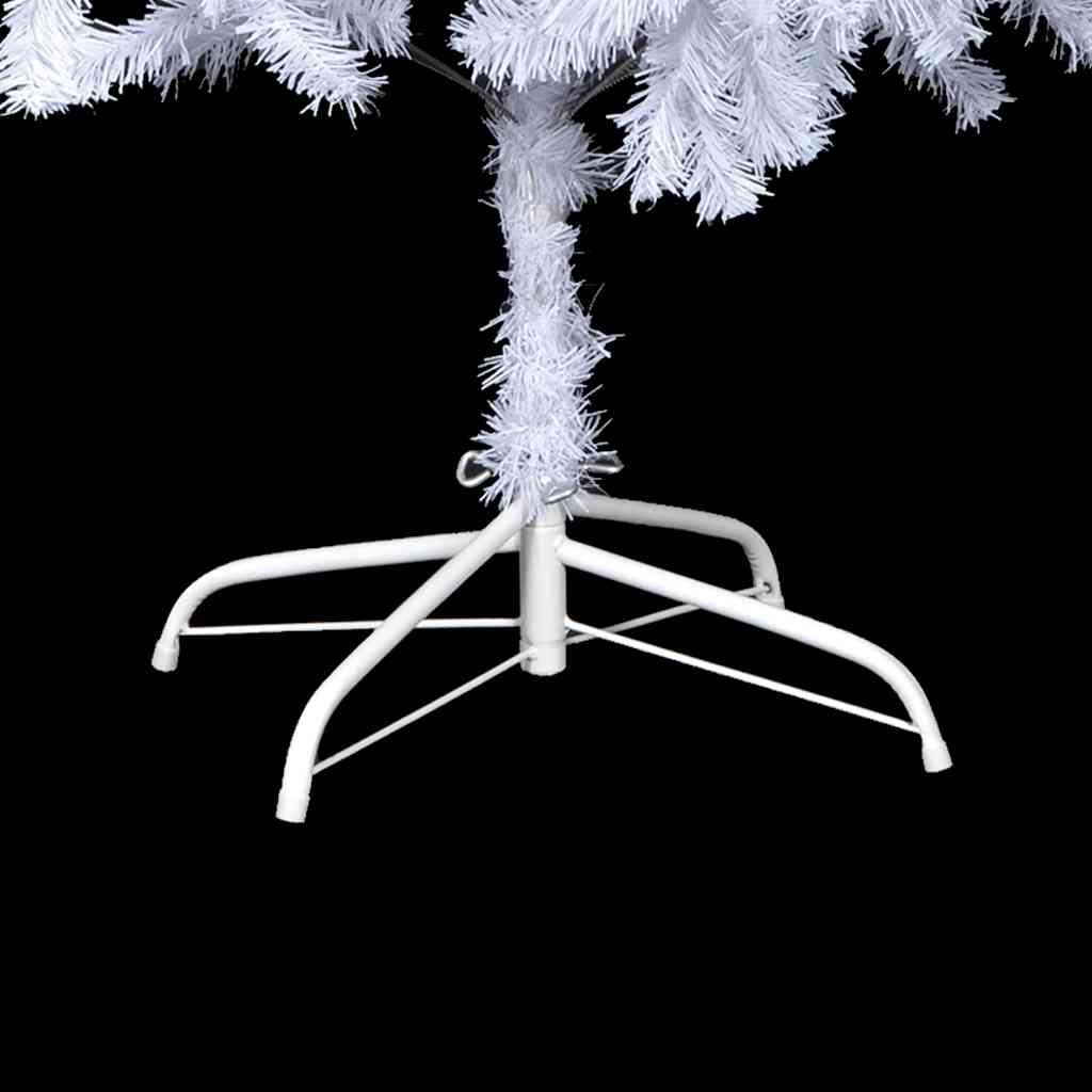 vidaXL Artificial Pre-lit Christmas Tree with Ball Set 210cm 910 Branches - White - 105 x 45 x 210 cm