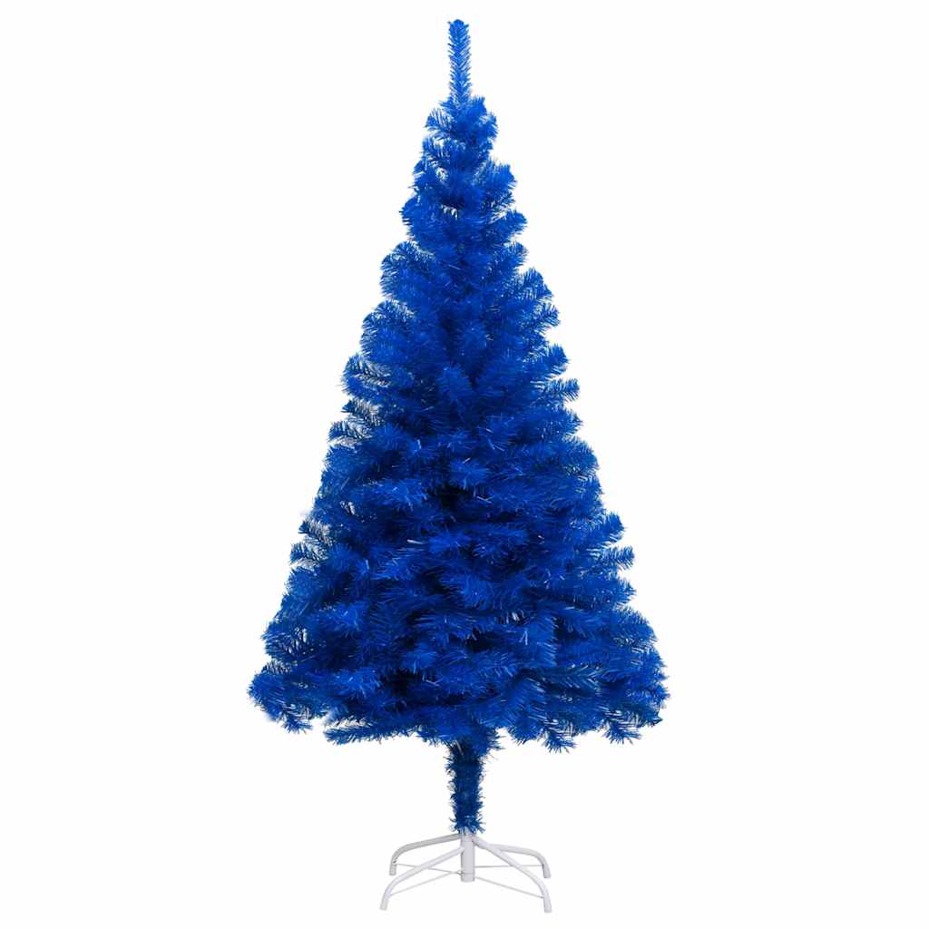 vidaXL Artificial Pre-lit Christmas Tree with Ball Set Blue 150 cm PVC - 75 x 75 x 150 cm