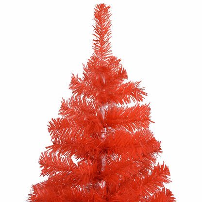 vidaXL Artificial Pre-lit Christmas Tree with Ball Set Red 120 cm PVC - 65 x 65 x 120 cm - 134552