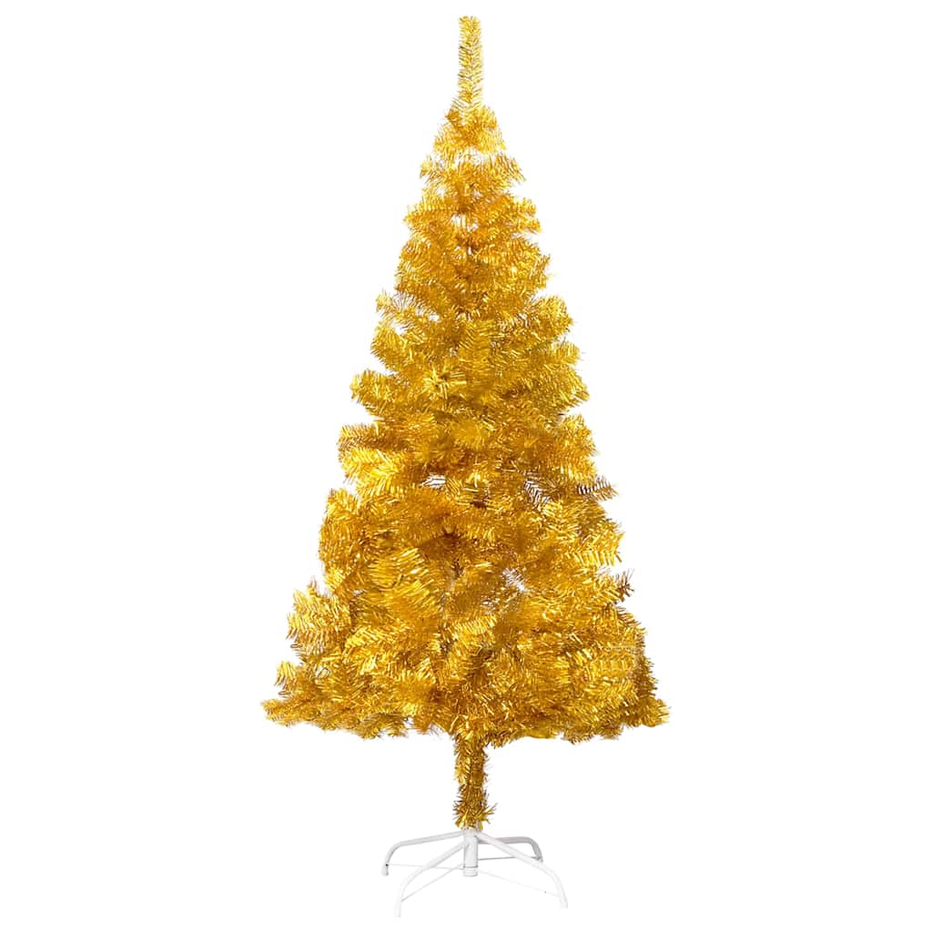 vidaXL Artificial Pre-lit Christmas Tree with Ball Set Gold 120 cm PET - 65 x 65 x 120 cm