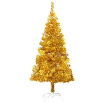 vidaXL Artificial Pre-lit Christmas Tree with Ball Set Gold 120 cm PET - 65 x 65 x 120 cm