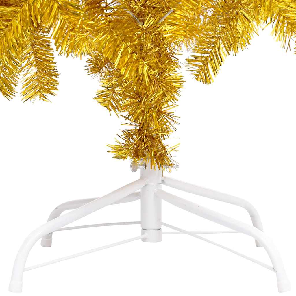 vidaXL Artificial Pre-lit Christmas Tree with Ball Set Gold 120 cm PET - 65 x 65 x 120 cm