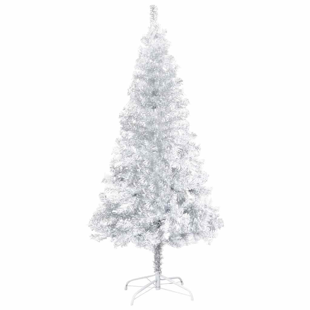 vidaXL Artificial Pre-lit Christmas Tree with Ball Set Silver 120 cm - 65 x 65 x 120 cm