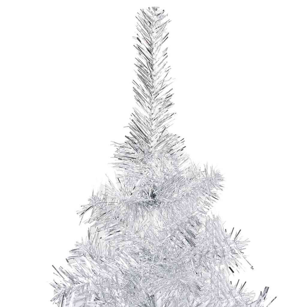 vidaXL Artificial Pre-lit Christmas Tree with Ball Set Silver 120 cm - 65 x 65 x 120 cm