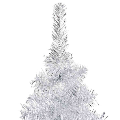 vidaXL Artificial Pre-lit Christmas Tree with Ball Set Silver 120 cm - 65 x 65 x 120 cm