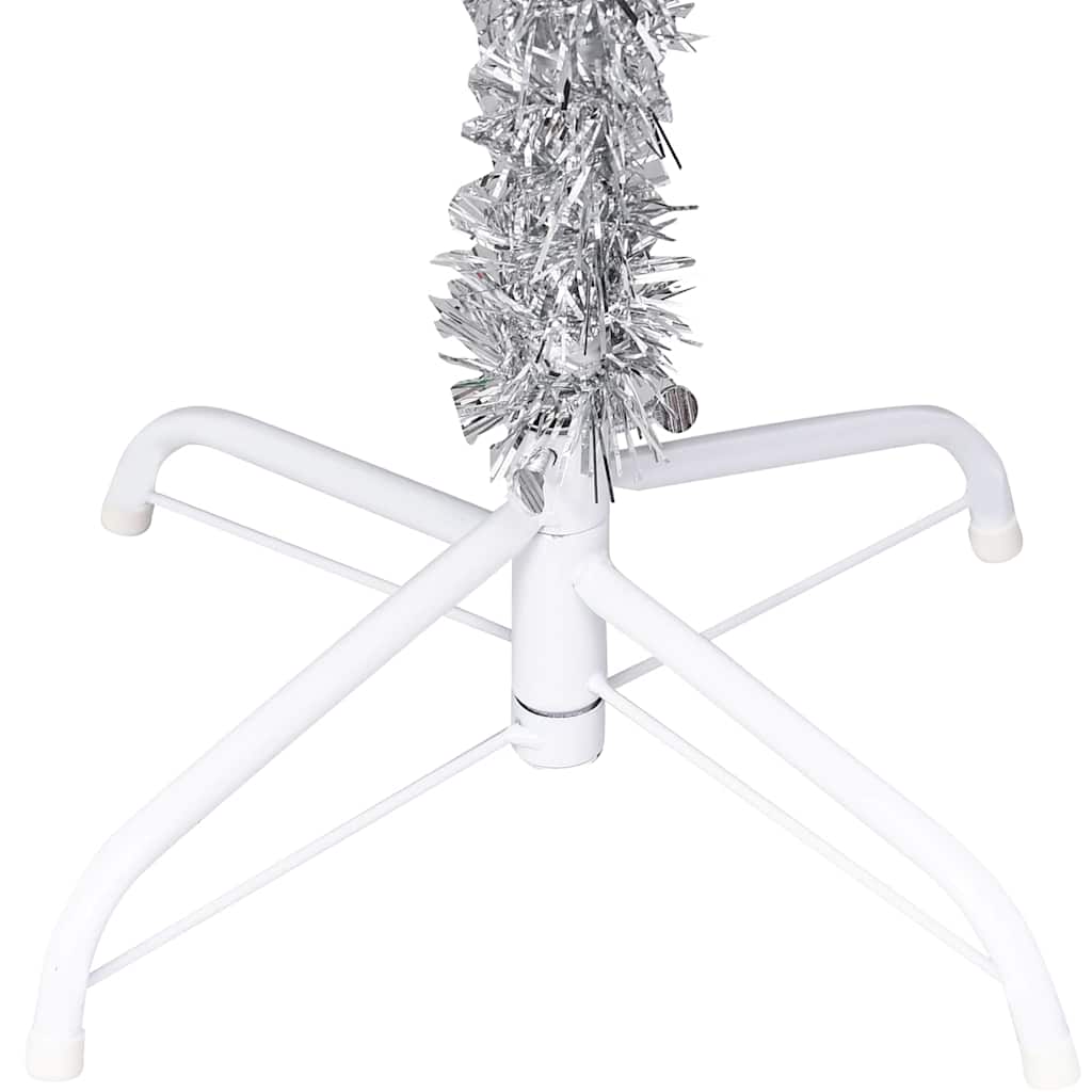 vidaXL Artificial Pre-lit Christmas Tree with Ball Set Silver 120 cm - 65 x 65 x 120 cm
