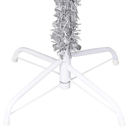 vidaXL Artificial Pre-lit Christmas Tree with Ball Set Silver 120 cm - 65 x 65 x 120 cm
