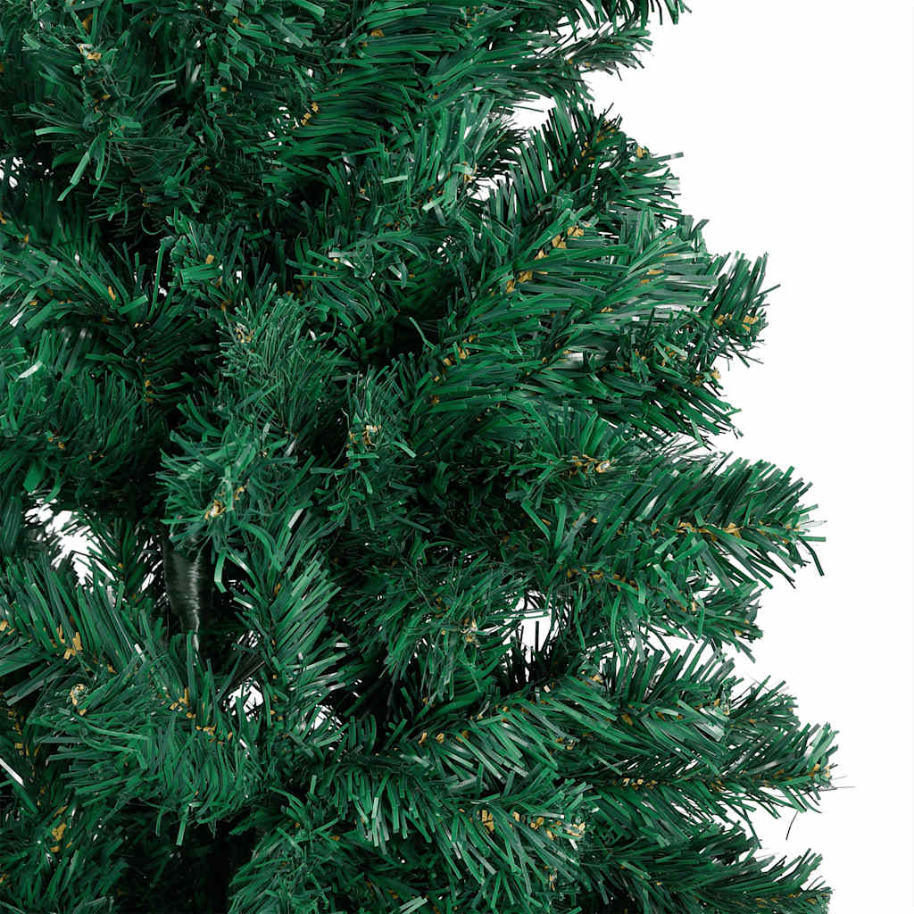 vidaXL Artificial Pre-lit Christmas Tree with Ball Set Green 150 cm PVC - 150 x 80 cm