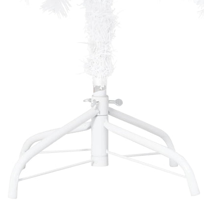 vidaXL Artificial Pre-lit Christmas Tree with Ball Set White 150 cm PVC - 150 x 80 cm