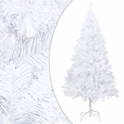 vidaXL Artificial Pre-lit Christmas Tree with Ball Set White 210 cm PVC - 110 x 110 x 210 cm