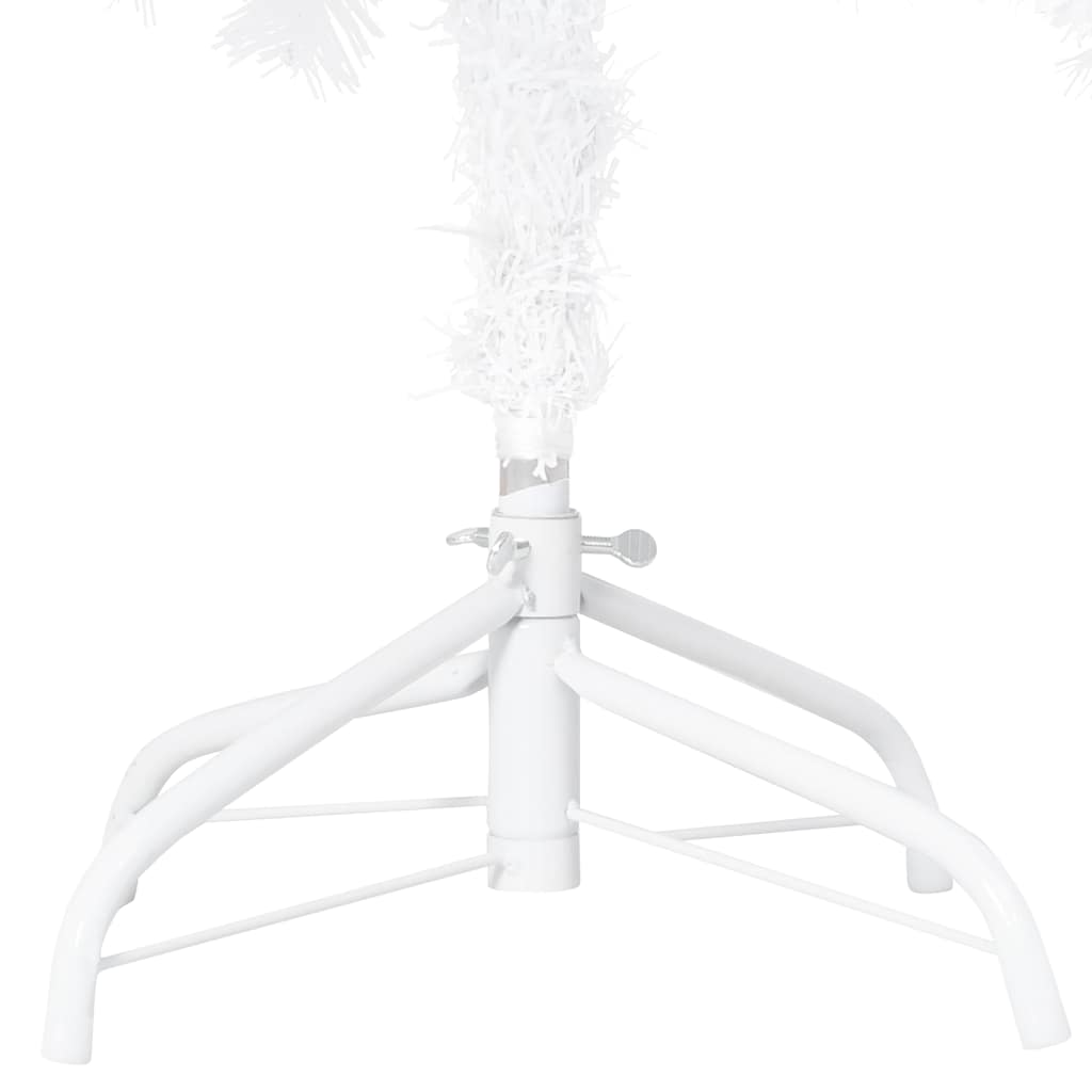vidaXL Artificial Pre-lit Christmas Tree with Ball Set White 210 cm PVC - 110 x 110 x 210 cm