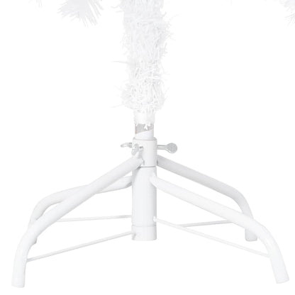 vidaXL Artificial Pre-lit Christmas Tree with Ball Set White 210 cm PVC - 110 x 110 x 210 cm