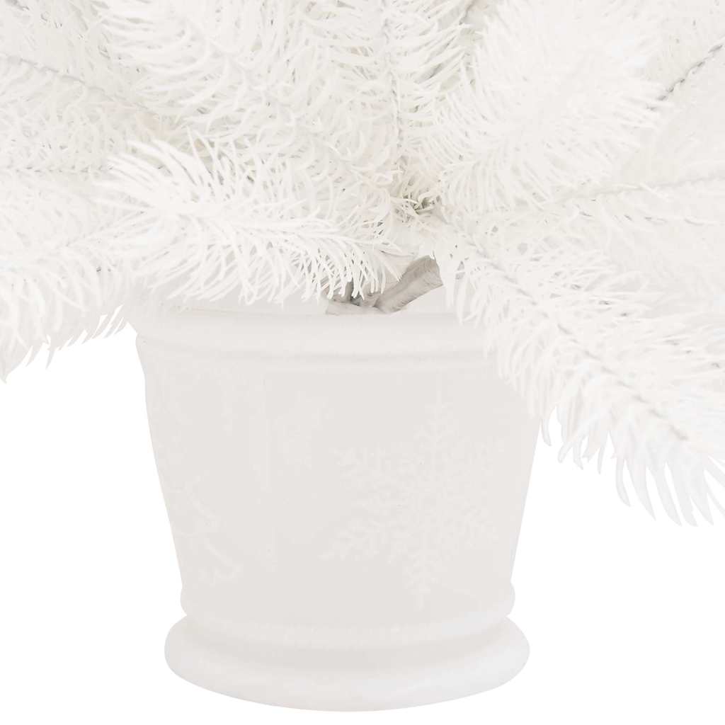 vidaXL Artificial Pre-lit Christmas Tree with Ball Set White 65 cm - 35 x 35 x 65 cm - 134667