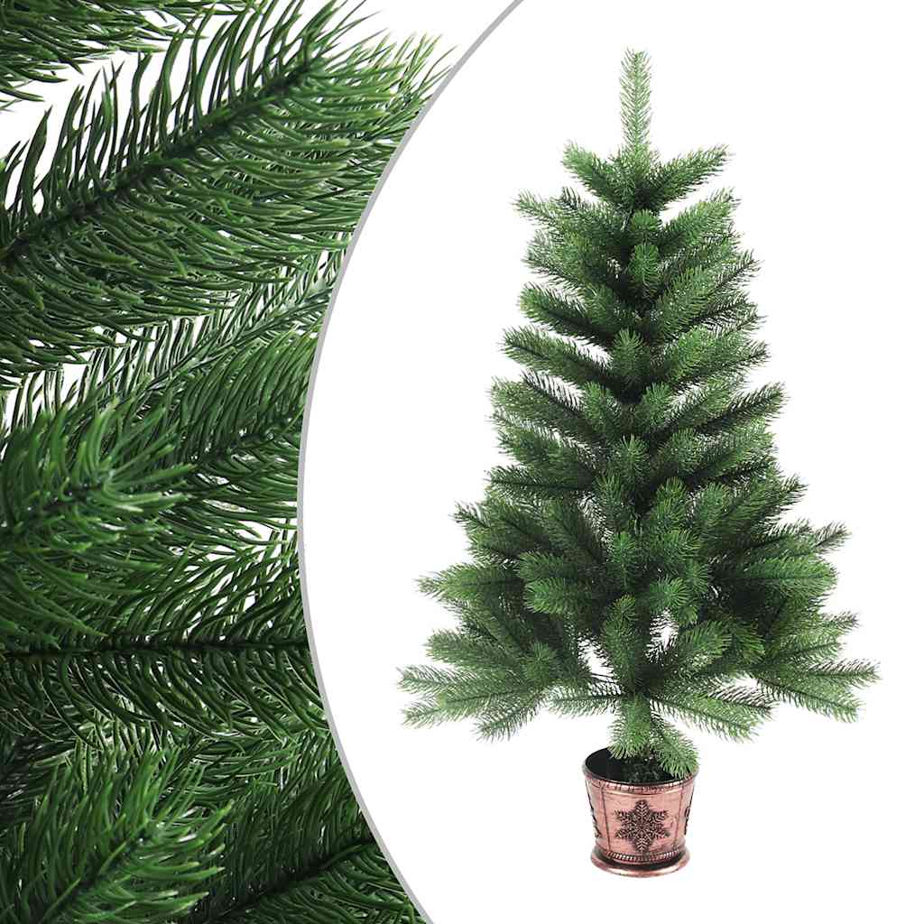 vidaXL Artificial Pre-lit Christmas Tree with Ball Set 90 cm Green - 90 x 51 cm