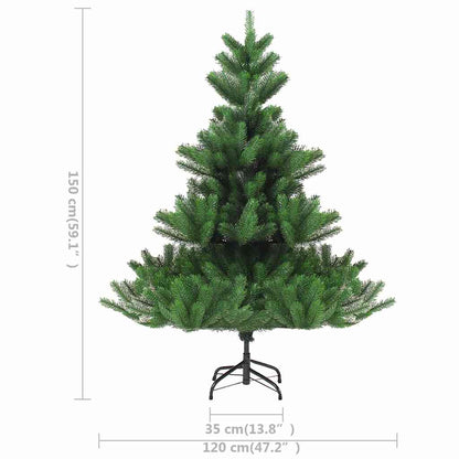 vidaXL Nordmann Fir Artificial Christmas Tree LED&Ball Set Green 150cm - 150 x 120 cm
