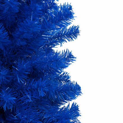 vidaXL Artificial Pre-lit Christmas Tree with Ball Set Blue 150 cm PVC - 75 x 75 x 150 cm - 134891