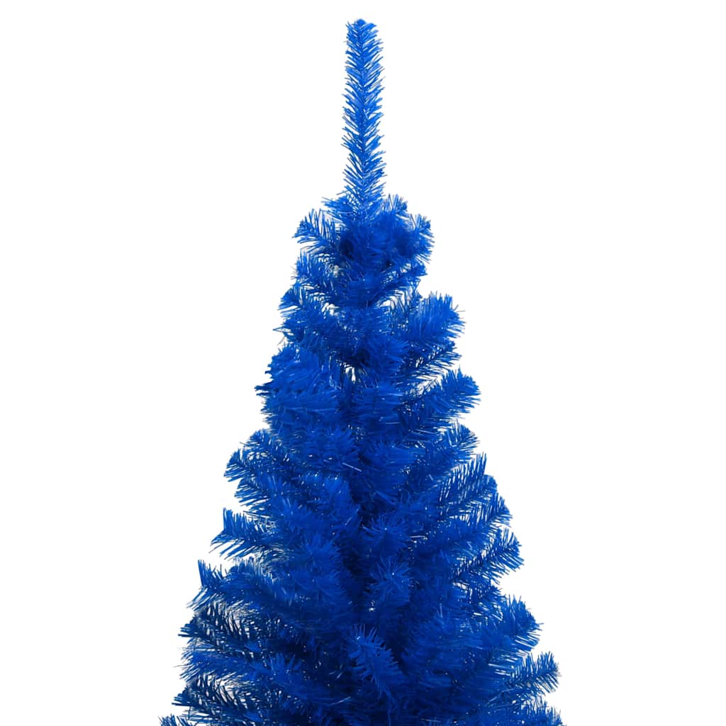 vidaXL Artificial Pre-lit Christmas Tree with Ball Set Blue 150 cm PVC - 75 x 75 x 150 cm - 134891