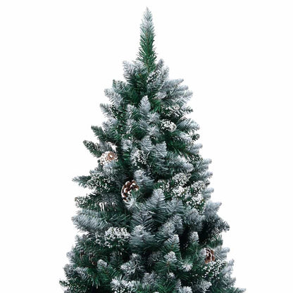 vidaXL Artificial Christmas Tree with LEDs&Ball Set&Pine Cones 180 cm - Gre - 100 x 100 x 180 cm - 135002