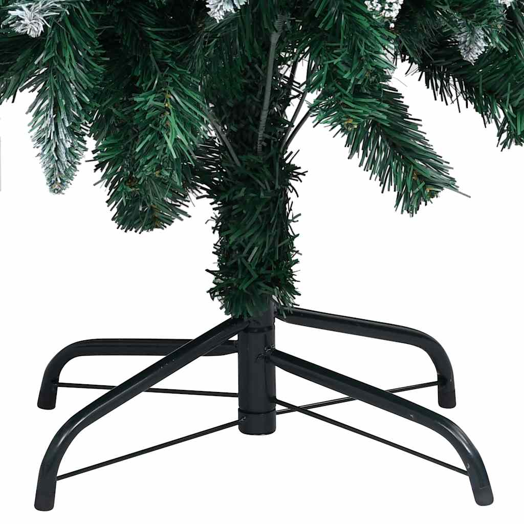vidaXL Artificial Christmas Tree with LEDs&Ball Set&Pine Cones 210 cm - Green - 210 x 120 cm