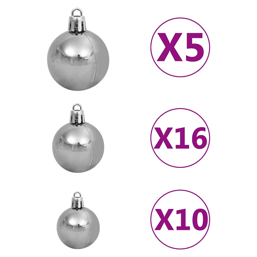 vidaXL Artificial Pre-lit Christmas Tree with Ball Set Green 240 cm - 240 x 125 cm - 35188