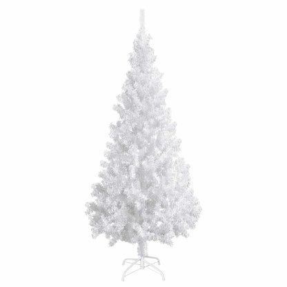 vidaXL Artificial Pre-lit Christmas Tree with Ball Set White 180 cm PVC - 180 x 95 cm