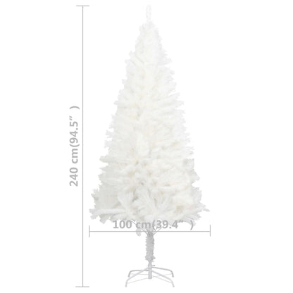 vidaXL Artificial Pre-lit Christmas Tree with Ball Set White 240 cm - 240 x 100 cm - 35225
