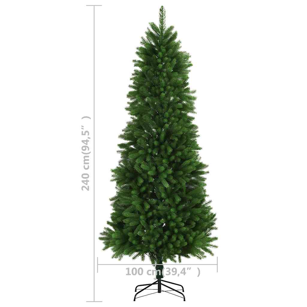 vidaXL Artificial Pre-lit Christmas Tree with Ball Set 240 cm Green - 240 x 100 cm - 35226
