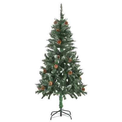 vidaXL Artificial Pre-lit Christmas Tree with Pine Cones 150 cm - Gre - 89 x 40 x 150 cm