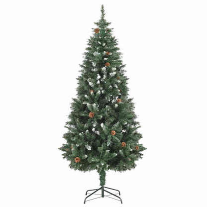 vidaXL Artificial Pre-lit Christmas Tree with Pine Cones 180 cm - Gre - 45 x 45 x 180 cm