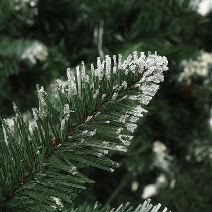 vidaXL Artificial Pre-lit Christmas Tree with Pine Cones 210 cm - Green - 210 x 119 cm