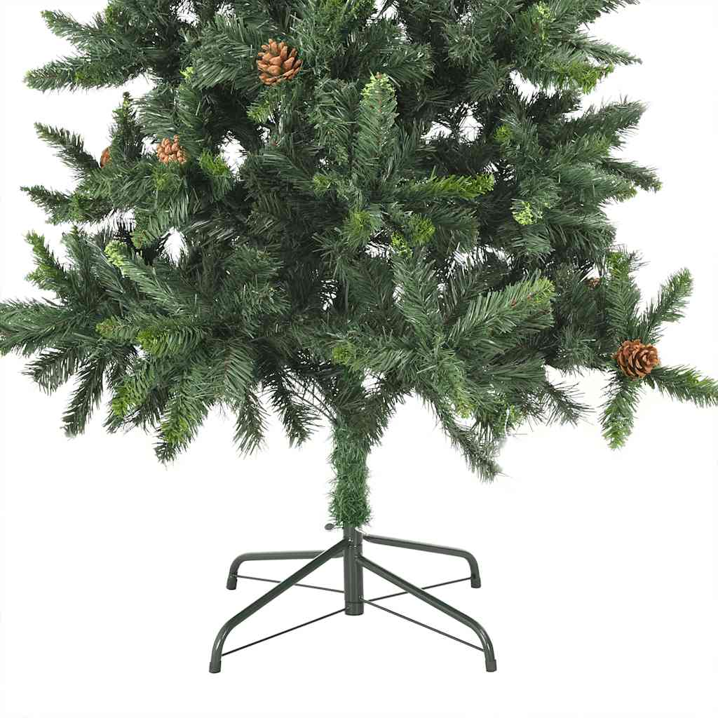 vidaXL Artificial Pre-lit Christmas Tree with Ball Set Green 210 cm - 210 x 119 cm