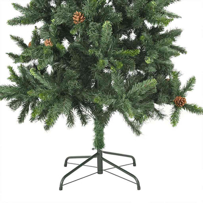 vidaXL Artificial Pre-lit Christmas Tree with Ball Set Green 210 cm - 210 x 119 cm
