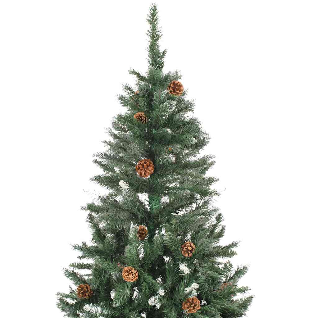 vidaXL Artificial Pre-lit Christmas Tree with Ball Set 210 cm - Green - 210 x 119 cm