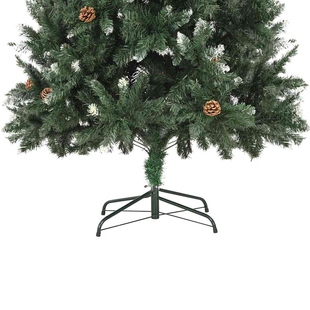 vidaXL Artificial Pre-lit Christmas Tree with Ball Set 210 cm - Green - 210 x 119 cm
