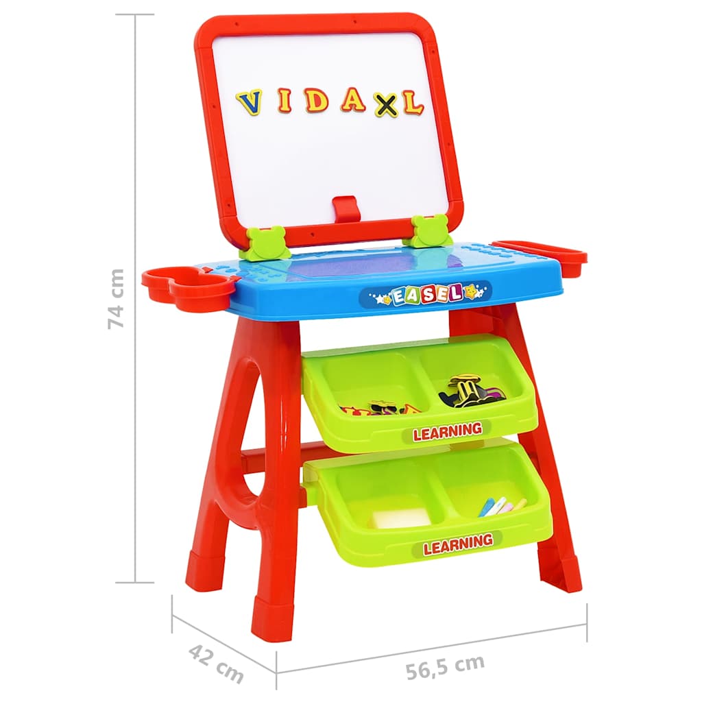 vidaXL 3-1 Children Easel and Learning Desk Play Set - Blue