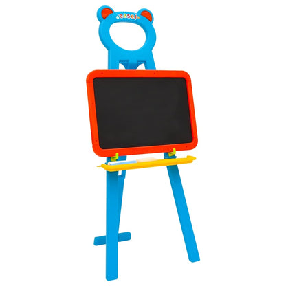 vidaXL 2-1 Children Easel with Chalkboard and Whiteboard - Multicolour