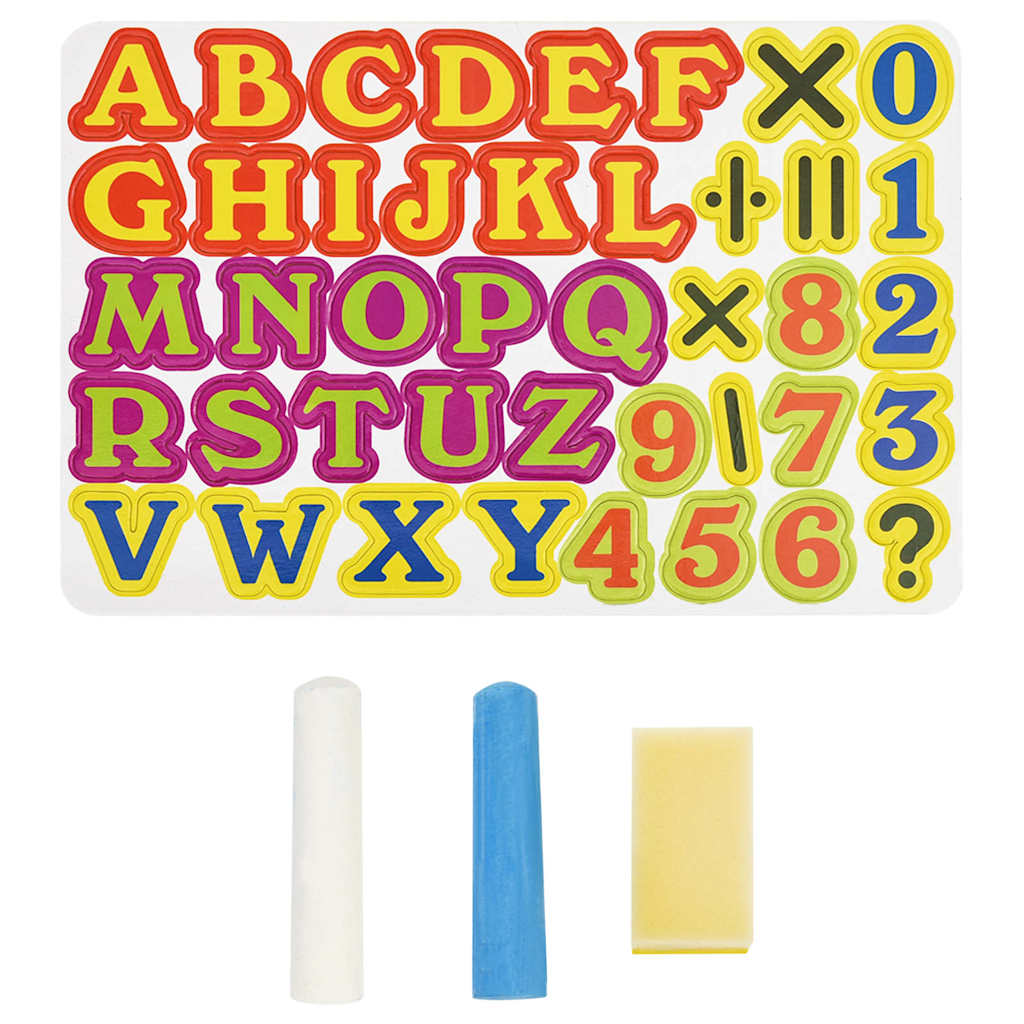 vidaXL 2-1 Children Easel with Chalkboard and Whiteboard - Multicolour