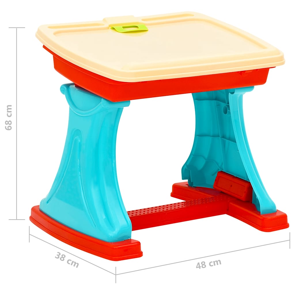 vidaXL Children Learning Desk & Easel Adjustable - Multicolour
