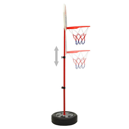 vidaXL Children Basketball Play Set Adjustable 120 cm - Multicolour