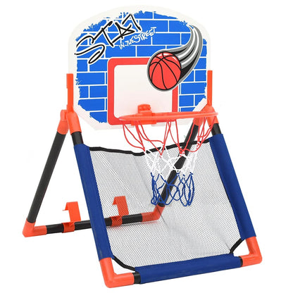 vidaXL Children Basketball Set Multifunctional Floor and Wall - Multicolour