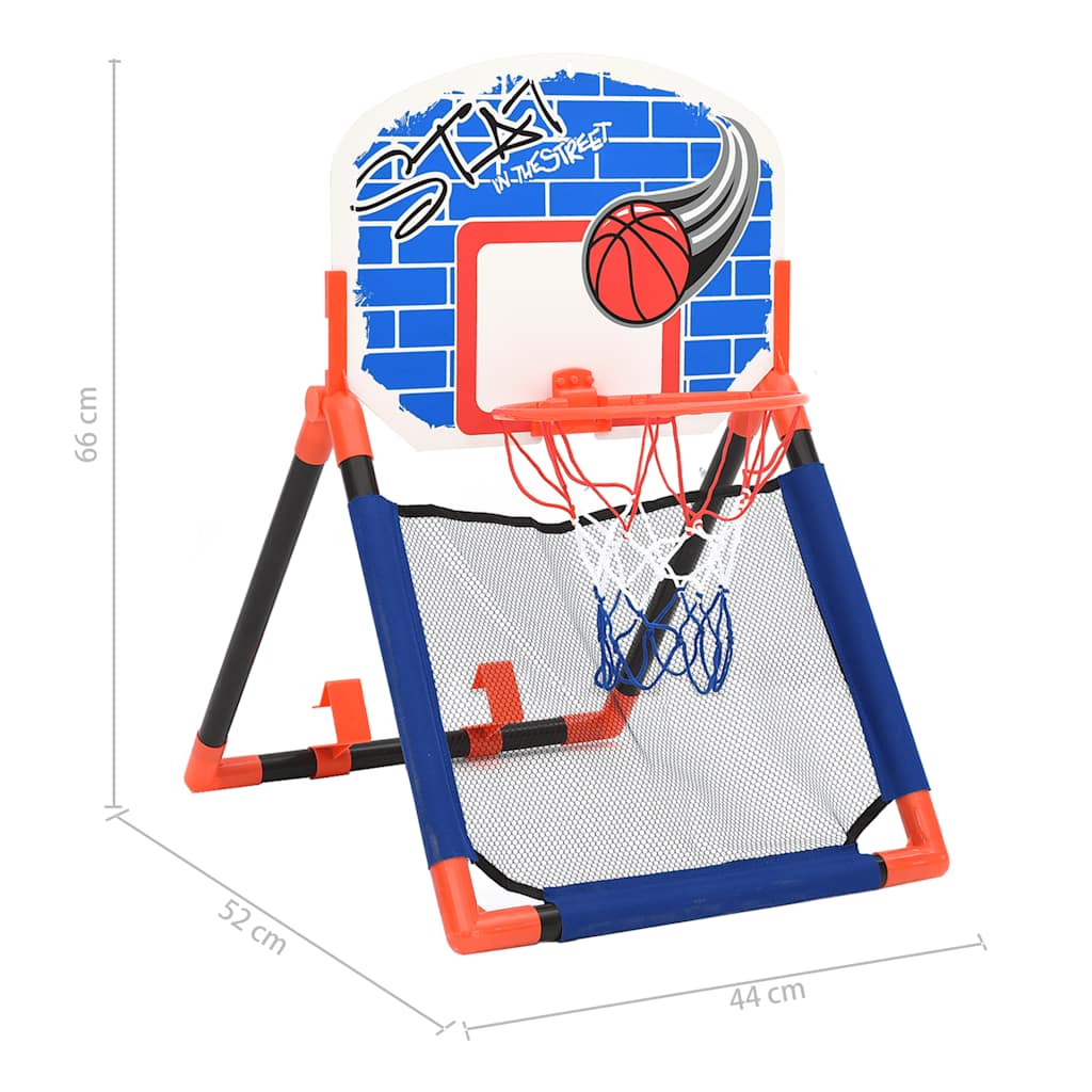 vidaXL Children Basketball Set Multifunctional Floor and Wall - Multicolour