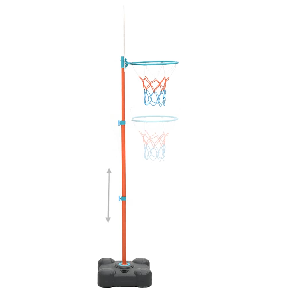 vidaXL Portable Basketball Play Set Adjustable 109-141 cm - Multicolour